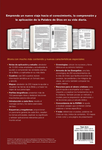 Biblia De Estudio Diario Vivir Tapa Dura Reina Valera 1960
