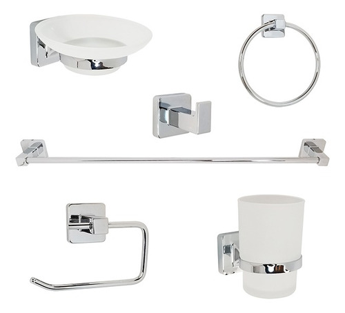 Set De 6 Accesorios Para Baño Status Aqualaf 45006