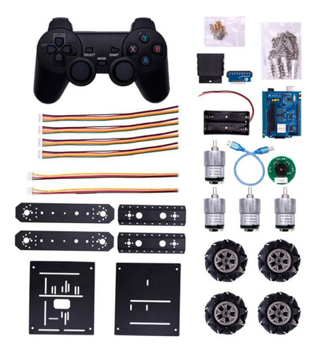 Kit Carro Robot Con Llantas Omnidireccional+joystick Arduino