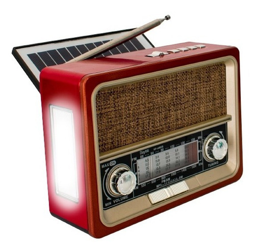 Parlante Bocina Bluetooth Radio Con Linterna Y Panel Solar