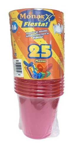 Vasos Para Fiesta De Neon Desechables C/25 Pzas