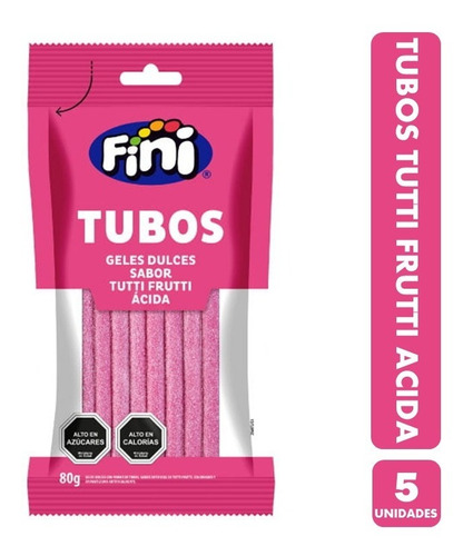 Tubos Fini Tutti Frutti Ácida (pack De 5 Unidades)