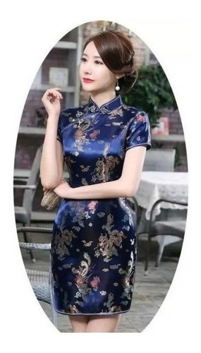 Vestido Chino Tradicional Qipao Cheongsam Cheongsam Corto N