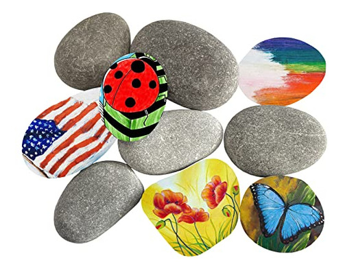 10 Piedras De Pintura Manualidades - Rocas De Río Plan...