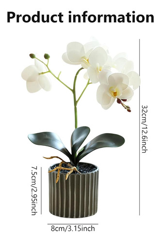 Planta De Orquídeas Artificiales De Altura Realista