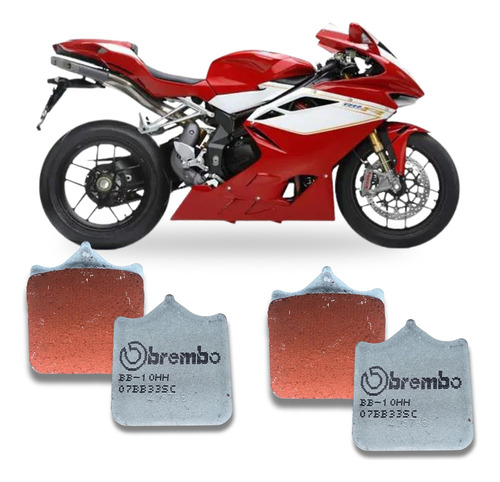 Pastilha Freio Brembo Dianteira Mv Agusta F4 1000 R 1+1