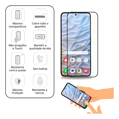 Kit C/ 2 Película De Vidro 3d Para iPhone 16 Ao 16 Pro Max