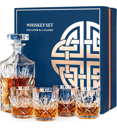 Juego De Decantador De Whisky Con Vasos, Regalos De Whisky P