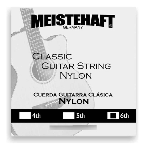 Set Cuerdas Individuales 6ta Guitarra Clasica Meistehaft