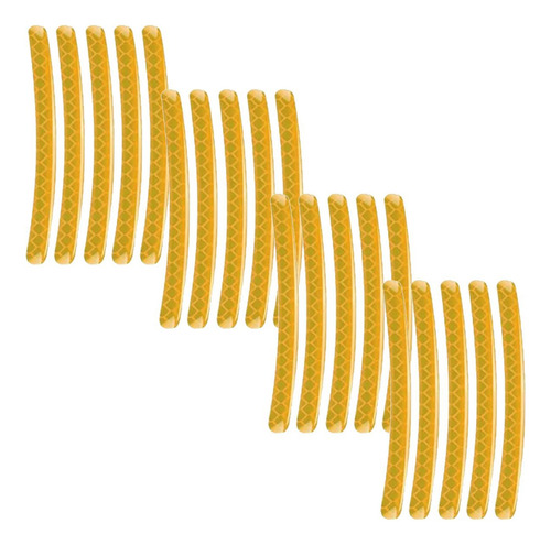 Pegatinas De Calidad, Mxonn-001, 20 Pzas, Naranja, Reflectan Color Naranja
