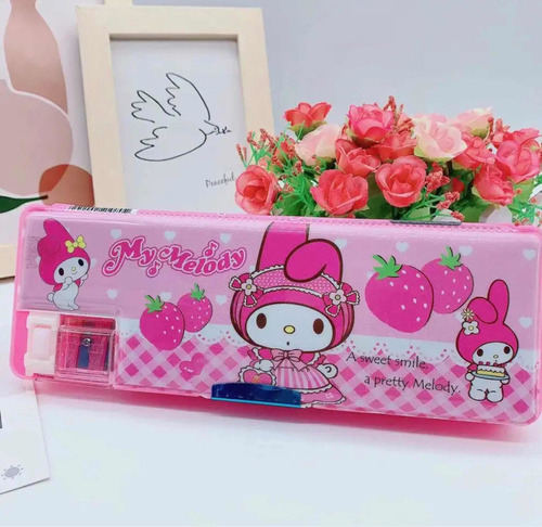 Estuche Vintage Doble Imantado Hello Kitty Y Sus Amigos