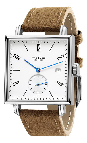 Feice Reloj Cuadrado Unisex Bauhaus Para Hombre, Reloj Mecan