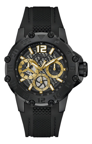 Reloj Guess Poseidon Para Caballero Gw0425g1 Negro Fondo Bitono