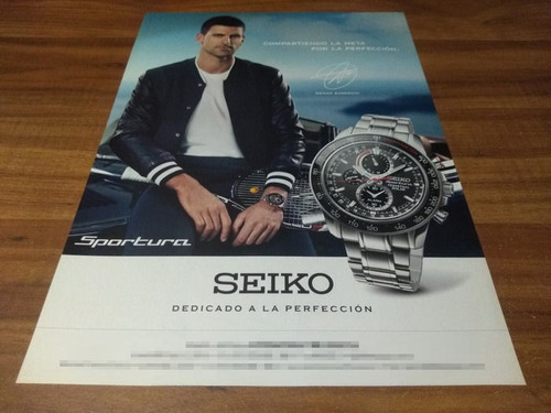 (pg437) Novak Djokovic * Publicidad Seiko