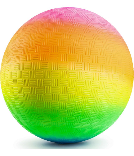 Pelotas Inflables Goma Niños Diseño Arcoíris 22cm 4 Unidades