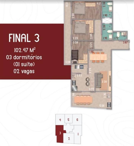 Imagem 2 de 2 de Apartamento, 3 Dorms Com 196.55 M² - Balneario Flórida - Praia Grande - Ref.: Gal2 - Gal2
