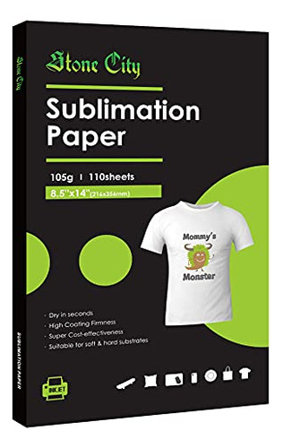 Papel De Sublimación 110 Hojas 8.5x14&#39;&#39; Transf...