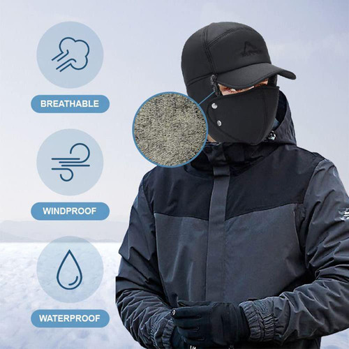 Gorro De Invierno Resistente Al Viento Con Máscara Para Las