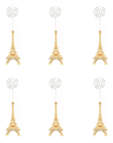 ~? Booluee 6 Pcs Torre Eiffel Base Colocar Titulares De Tarj