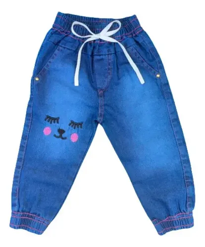 Calça Jogger Feminina Infantil Calça Jeans Moda Bebê Menina
