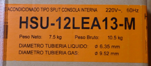 Imagen 4 de 6 de Aire Acondicionado Silencioso Split Hayer Hsu-12lea13-m