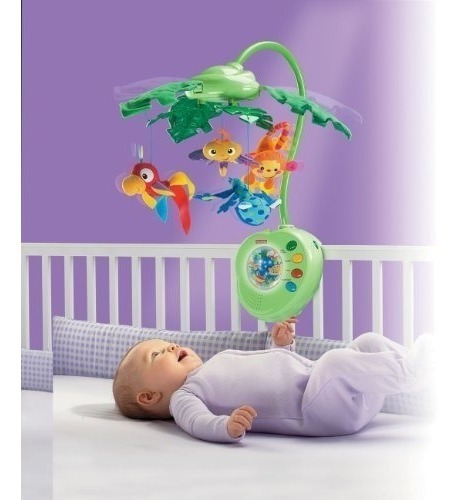 Fisher Price Movil Para Cuna Bebe Rainforest Original 