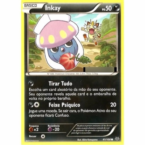 2x Inkay Pokémon Noturno Comum 41/108 - Xy Céus Estrondosos