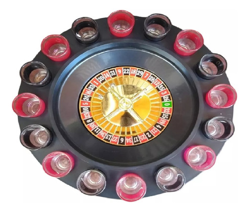 Juego Set Ruleta Casino De Shots Cortitos 29cm