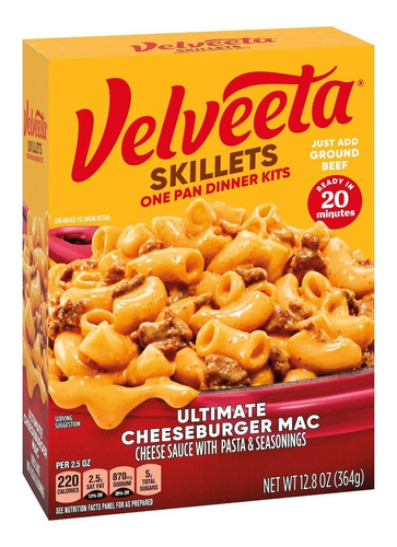 Pasta Velveeta Skillets Cheese Buerger 355gr 6 Pack