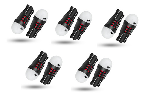 10 Bombillas Led T10 W5w 194 168 3030, 1 Smd, 6500 K, Led Tr