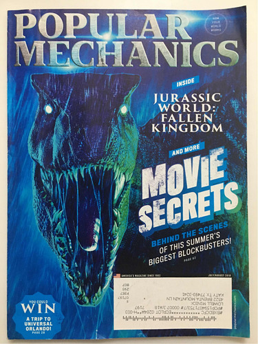 Revista Popular Mechanics Jul-agosto 2018 Jurassic World