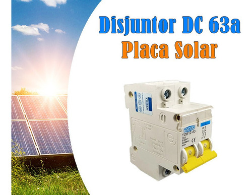 Imagem 1 de 3 de Disjuntor Duplo Bipolar Dc 63a Solar Original
