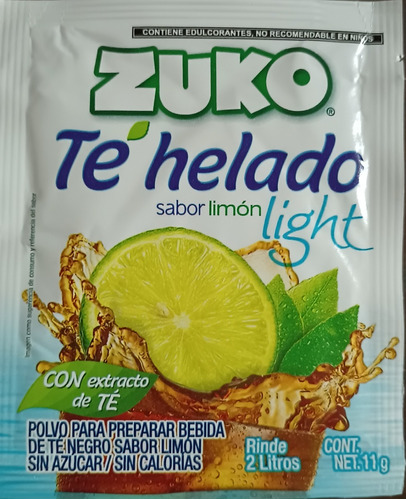 Zuko Bebida En Polvo De Te Negro Sabor Limón 10 Sobres 