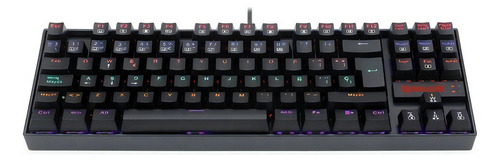 Teclado Gamer Redragon Kumara K552 Rainbow Outemu Red Esp Negro Español Latinoamérica