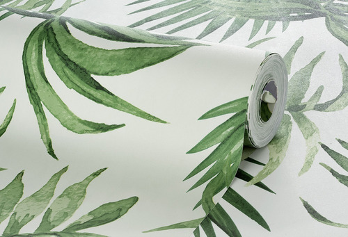 Imagem 7 de 9 de Papel De Parede Folhagem Verde 9,5mx52cm Begônia