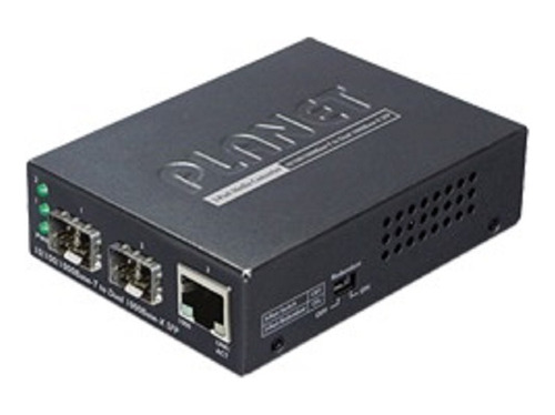 Planet, Convertidor Medios 1000base-t A Dual X Sfp, Gt-1205a