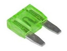 Imagem 2 de 2 de Kit 10 Fusíveis Mini 30a Automotivo H-2030 Verde Hikari