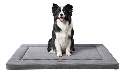 Cama Para Perro Antideslizante Alfombrilla Espuma Lavable 1-ondulado-gris Diseño