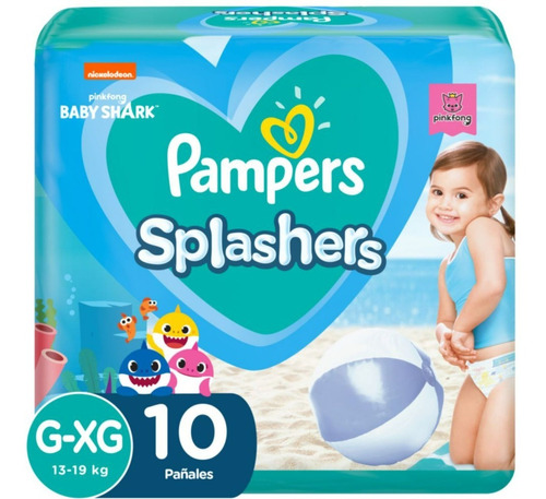 Pañales Para Piscina Pampers Splashers Talla G-xg 10 Unid