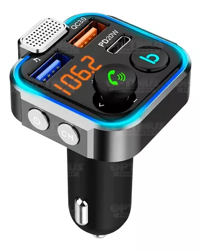 Transmisor FM Bluetooth para coche Adaptador inalámbrico de radio Bluetooth  US