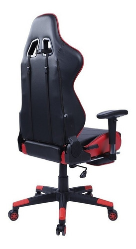 Silla Computadora Gamer Apoya Pies Hanko Modo Cine Roja