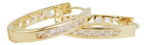 Amor Eterno - Arracadas / Aretes Huggies Dahlia Gde Oro 10k