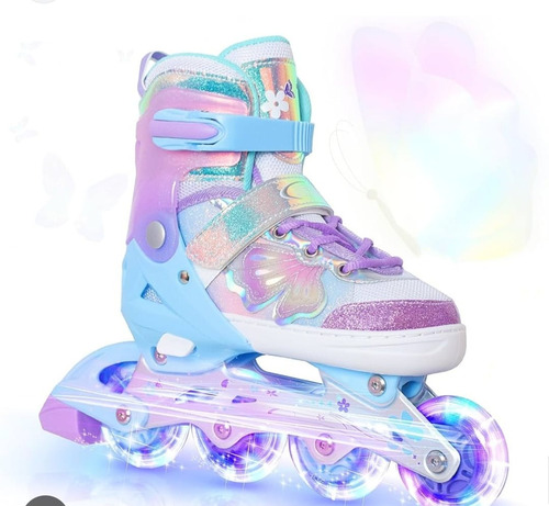 Patins Roller Inline Ajustáveis Para Crianças Com Freios