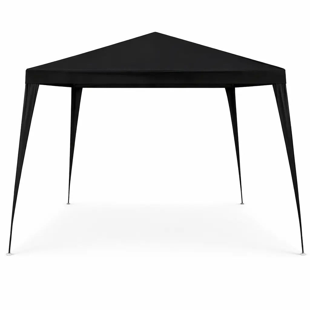 Tenda Gazebo Cinza Polietileno 3x3 Metros Desmontável Camping Praia Pesca USD Cor CINZA ESCURO