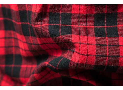 Camisa Casual A Cuadros Para Hombre, Doble Bolsillo