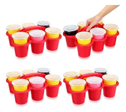 Uiifan Porta Vasos De Plástico Para Bebidas, 4 Unidades, Por