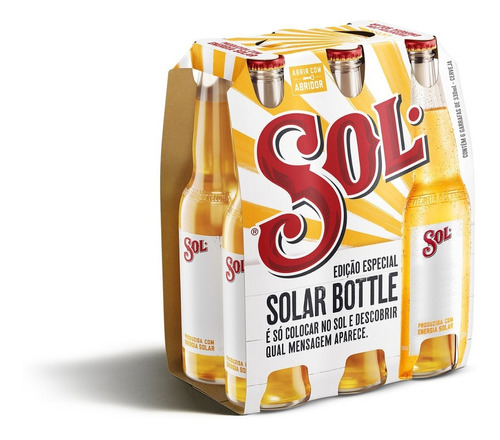 Cerveja Sol Especial Mensaje Secreto Pilsen 330ml 6 u