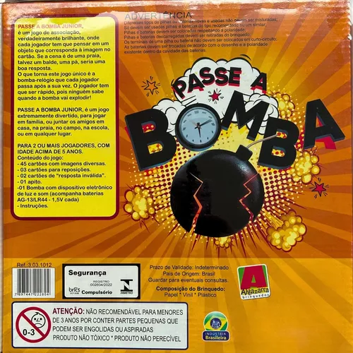 PASSE A BOMBA - Um jogo eletrizante da Algazarra Brinquedos 