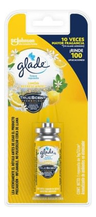 Aromatizante Glade Toque Repuesto Limon Refrescante 12 Ml