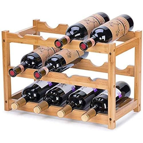 Wine Racks Countertop, Wine Rack 12 Bottle, Wine Storag...